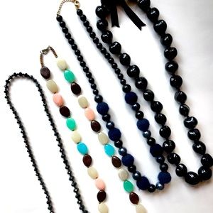 Lot of long necklaces - summer beach glass and shells jewelry